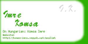 imre komsa business card